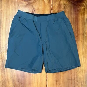 Pantalones Cortos de Correr Lululemon Para Hombre Grandes Azul Sin Forro Cordón Atlético R24 - Imagen 1 de 6