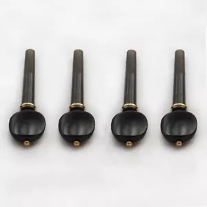 Un set pioli violino ebano peg con anello in metallo adatto misura stringa taglia 4/4 - Foto 1 di 1