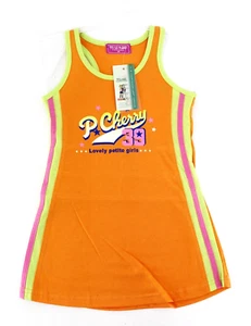 Vestido de verano de niña sin brazo algodón estampado naranja talla 122 - Imagen 1 de 3