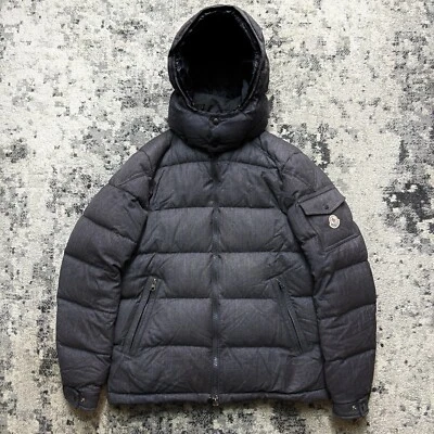 Moncler Montgenevre Gray Virgin Wool Down Puffer Jacket Coat Mens Size 4 - Image 1 of 4