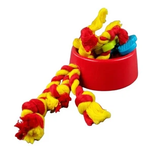 Fisher Price Hund Kauspielzeug von Haustieren Schüssel O' Knochen Seil - Bild 1 von 8