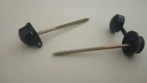 100 FISSAGGI IN LAMIERA ONDULATA 70mm (3") - VITE E TAPPO/LAVAGGI CINGHIA NERO - Foto 1 di 5