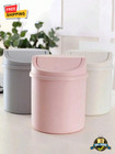 1 pc Mini Covered Desktop Trash Can with Swing Top Lid for Home or Office
