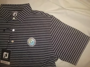 Neu mit Etikett FootJoy Lisle klassisch gestreiftes Myrtle Beach Golf Trail Poloshirt für Herren Medium - Bild 1 von 7