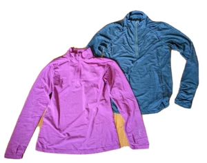 Paket ~ 2 Paradox, Kirkland Damen L/S PULLOVER Shirts lila grau Half Zip Gr. MED - Bild 1 von 16