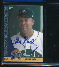 2004 Multi-Ad #27 Chris Maloney New Orleans Zephyrs Signed Autograph (FH12)