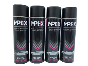 4 x Mpex Mattschwarz Sprühfarbe Aerosolbeschichtung schnelltrocknend Mehrzweck 500ml - Bild 1 von 7