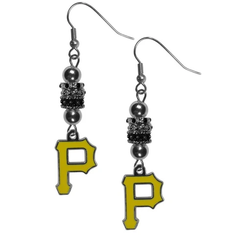 Pittsburgh Pirates Fish Hook Euro Earrings [NEW] MLB Ear Ring Jewelry Enamel Cover