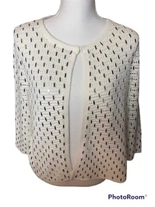 chicos cardigan sweater size 1, W/ Hand Applied Sequin  - Picture 1 of 5