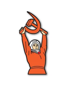 Insignia de alfiler de cosmonauta soviético de la URSS CCCP astronauta martillazo espacial hoz - Imagen 1 de 6
