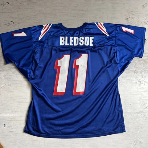 Vintage 90s Wilson Drew Bledsoe New England Patriots Football Jersey Size 2XL Cover