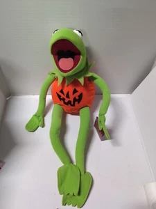 Nanco Muppet Kermit Frosch Kürbis Halloween Einweg Plüsch Jack O Laterne, grün - Bild 1 von 5