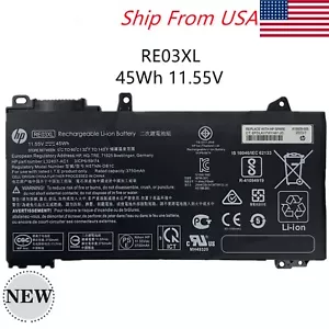 Genuine OEM 45Wh RE03XL Battery For HP ProBook 430 440 450 455R G6 L32656-002 - Picture 1 of 13
