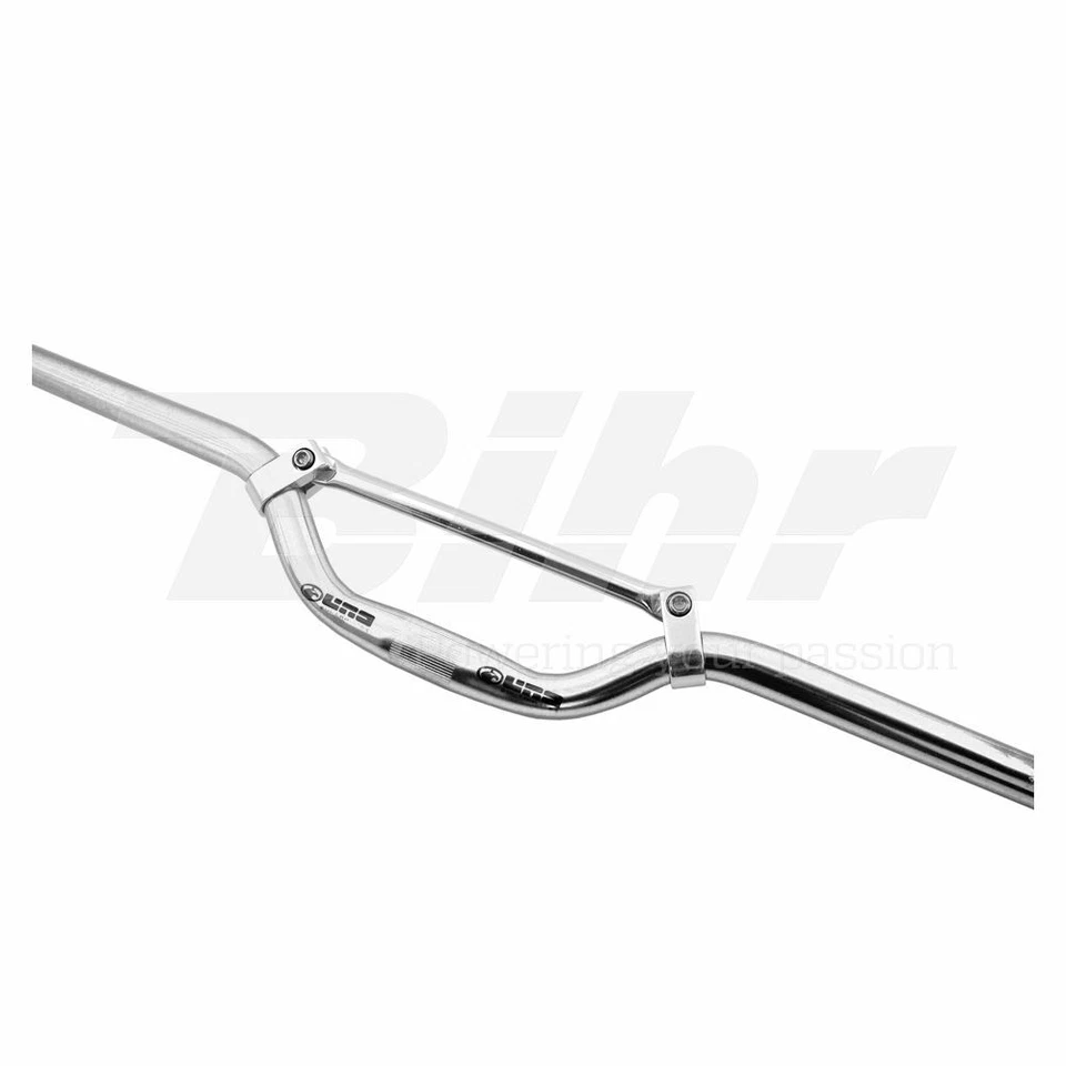 KALLOY UNO MANUBRIO ARGENTO ALLUMINIO DOPPIA ALTEZZA CON TRAVERSINO BTT BICI BMX - Immagine 1 di 1