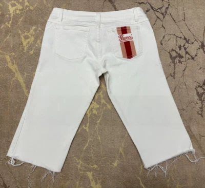 Bermuda jeans casual luxo Gucci tamanho 44 IT 31 32 pol - Imagem 1 de 4