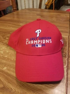 Philadelphia Phillies NL East Champions Hat 2008 Strapback New Era Fits Red Cap - Picture 1 of 6