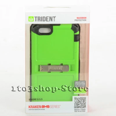 Trident Kraken AMS iPhone 6 Plus & iPhone 6s Plus Case w/Holster Belt Clip Green - Image 1 of 4
