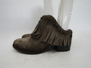Freebird By Steven Size 7 M Brown Suede Fringe Ankle Fashion Boots Bootie - Picture 1 of 11