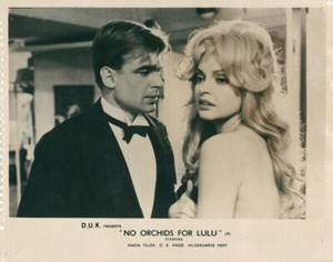 NO ORCHIDS FOR LULU ORIGINAL BRITISH LOBBY CARD NADJA TILLER BARESHOULDERED