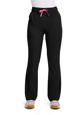 Pantalón Médico Med Couture Para Mujer Tiro Alto 4 Bolsillos Acampanado Alto MC104T NEGRO Negro Foto 1 de 4