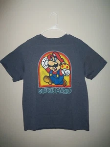 Nintendo Blue Gray 2017 Men's L Super Mario Mushroom Graphic T-Shirt - Picture 1 of 4