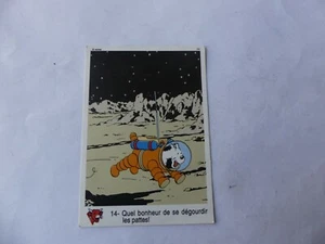 PUBLICITÉ AUTOCOLLANT LA VACHE QUI RIT ON A MARCHE SUR LA LUNE TINTIN N°14 - Picture 1 of 1