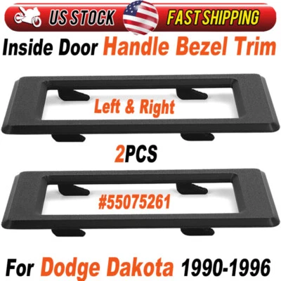 55075261 para Dodge Dakota 1987-1996 interior manija de puerta bisel embellecedor -2 piezas Foto 1 de 4