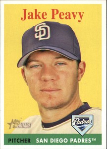 2007 Topps Heritage San Diego Padres Baseball Card #352 Jake Peavy