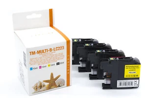 4 Tinte Patronen Alternativ zu Brother LC-223 DCP-J4120 MFC-J1140 MFC-J4420   - Bild 1 von 1