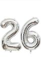 26 ballon en aluminium argent jumbo hélium anniversaire événements fête numéro 26