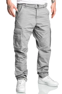 Herren Cargohose Loose-fit Jogger Cargo Chino Hose inkl. Gürtel 7028 - Bild 1 von 21