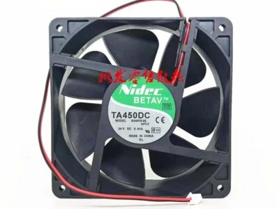 1 PCS NIDEC Fan TA450DC B34978-55 DC 24V 0.41A 12038 12CM 2 pin Inverter fan - Image 1 of 3