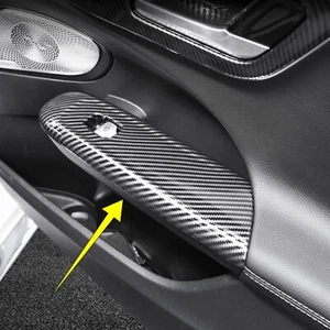 For Benz C-Class W206 2022-2025 Interior Door Armrest Cover Carbon Fiber Trim - Picture 1 of 7