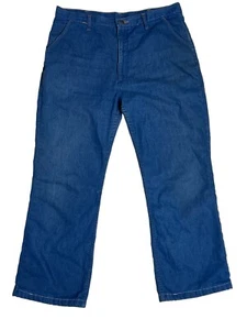 Vtg 1980s Mens Wrangler Jeans Size 36x32 USA Made Orange Stitch 85342MW EUC - Picture 1 of 5