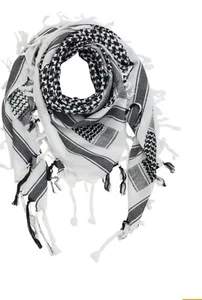 Schwarz & weiß Kuffieh palästinensischer Schal traditionelle Kleidung - Bild 1 von 5