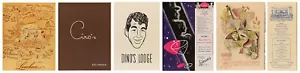 Lot of 6 Vintage Restaurant Menu Covers "Reproduction Print" Los Angeles - Picture 1 of 7