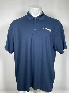 KTLA 5 Los Angeles Embroidered Logo Navy Performance Polo Shirt Men's XL - Picture 1 of 12