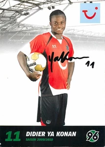 Didier Ya Konan Hannover 96 Autogrammkarte Saison 2009/2010 Bundesliga - Bild 1 von 2