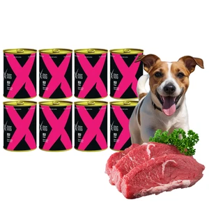 Hundefutter Nassfutter Hund 8x 800g mit Rind in Stücken Getreidefrei X-DOG - Bild 1 von 11