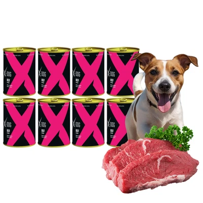 Hundefutter Nassfutter Hund 8x 800g mit Rind in Stücken Getreidefrei X-DOG - Bild 1 von 4