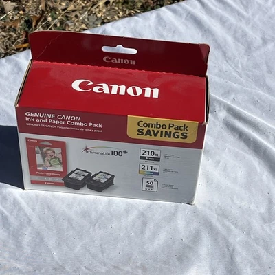 Canon PG210/CL211 Black/Tri-Color Genuine Ink Cartridge Set new In Box Free Ship - Image 1 of 4