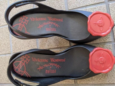 Vivienne Westwood Melissa Rubber Pumps Black Red Women US5.0-5.5/EUR35-36 - Image 1 of 4