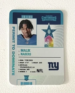 Malik Nabers 2024 Panini Contenders Permit to Dominate RC #6 CASE HIT SSP - Bild 1 von 2