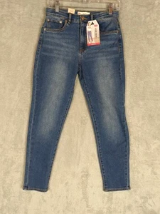 Levi's Girls Mini Mom Jeans Denim Sz 14 high rise tapered leg adjustable waist - Picture 1 of 13