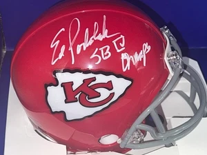 ED PODOLAK  KANSAS CITY CHIEFS SB IV CHAMPS  SIGNED MINI HELMET - Picture 1 of 1