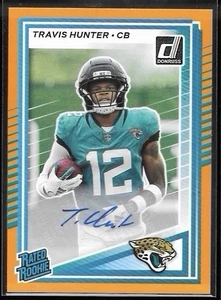 2025 Donruss Travis Hunter Rated Rookie Auto Press Proof Orange - Picture 1 of 2