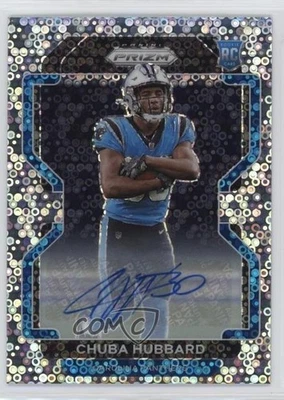 2021 Panini Prizm Rookie No Huddle Prizm Auto Chuba Hubbard #355 Rookie Auto RC - Image 1 of 2