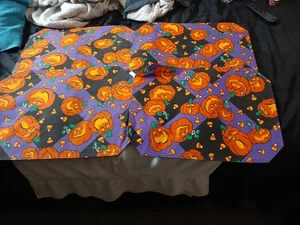 4 manteles individuales halloween tela calabazas 18"x13" - Imagen 1 de 5