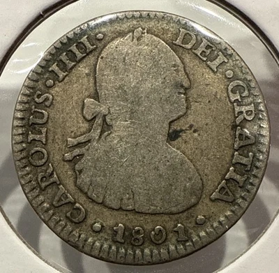 1801 Mo 1 Real Mexico Silver 1 Reales Coin - Image 1 of 4