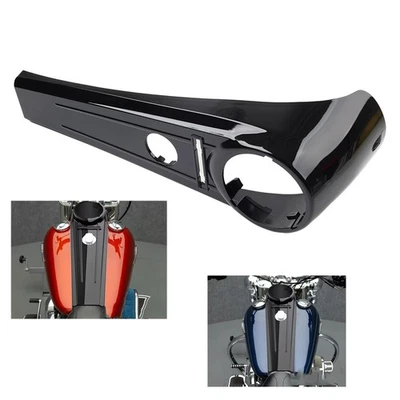 Dash Panel Gas Tank Fuel Cover Glossy Black For Harley Softail Fat Boy 2000-2017 Foto 1 de 4